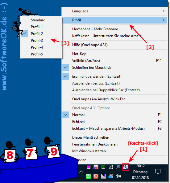 Mehrer Profile Speicher zum Speichern der Bildschirmlupeneinstellungen!