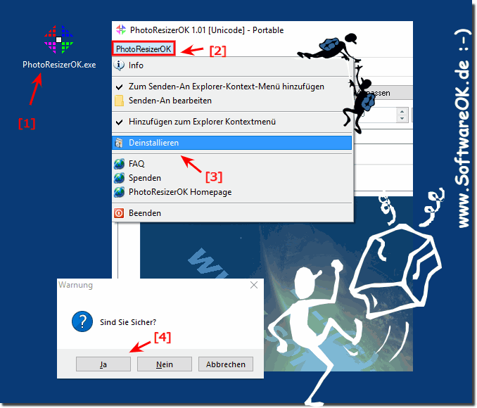 Das Foto Verkleinerung Toof fr MS Windows Entfernen!