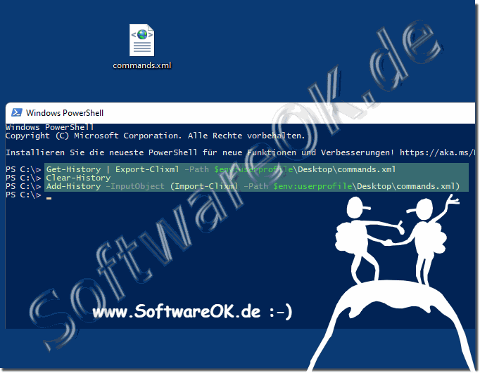 Befehls-Verlauf in Windows PowerShell exportieren und importieren!