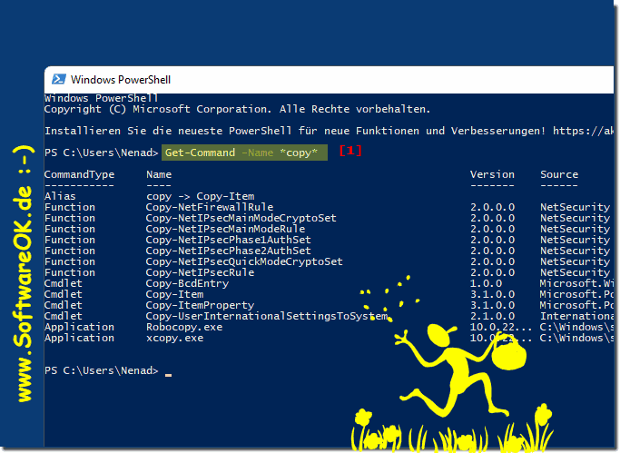 Powershell Befehle filtern nach name!