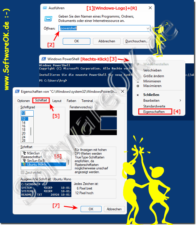 Schriftart in PowerShell anpassen!