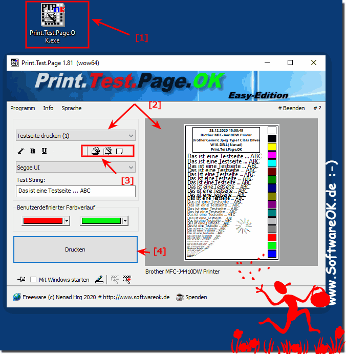 Eine Unabhngiger Testseitenausdruck mit diesem kostenlosem Tool!