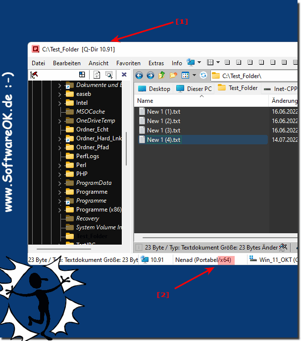 Datei-Explorer von Q-Dir Version erkennen!