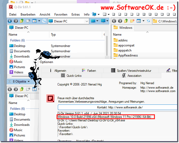 Der Quad-Explorer Q-Dir funktioniert auch unter Windows 11!