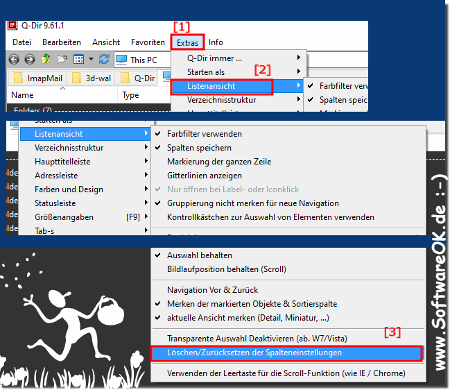 Explorern Spalten-Einstellungen Reset!