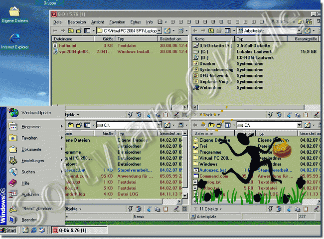 Ordnerverwaltung mit Q-Dir 3.31 und Windows 98?