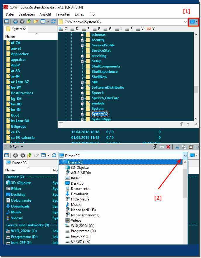 Verzeichnisstruktur in der Adressleiste verwenden jeder Explorer!