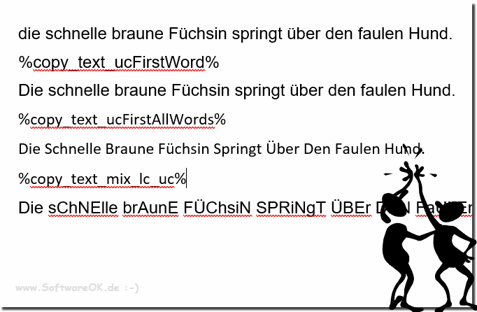 Grobuchstabe erstes Wort und Grobuchstabe alle Wrter, oder was?