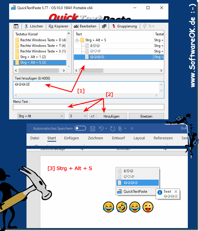 Smiley / Emojis Lieblings Zeichen Folgen einfach einfgen!