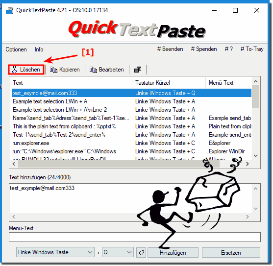 Test e-mail zum automatischem einfgen per HOT-KEY!