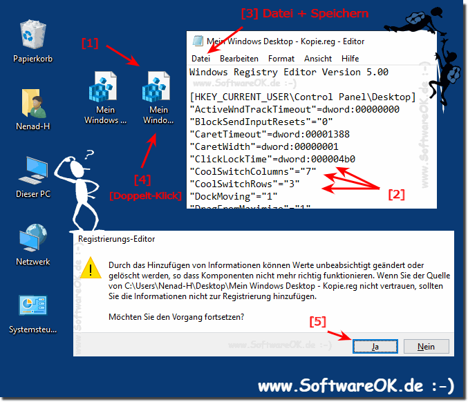 Registry Eintrge bearbeiten, ndern und auch rckgngig machen!