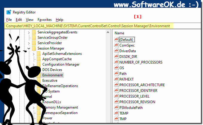 Umgebungsvariablen in der Windows 11, 10, ... Registry!