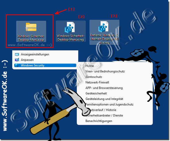 Windows-Sicherheit-Desktop-Kontextmenü-Download!