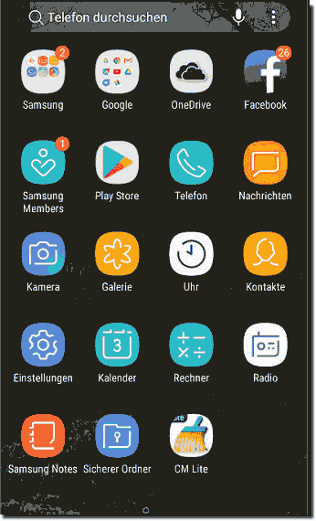 Anwendungen auf meinem Android Samsung Galaxy!