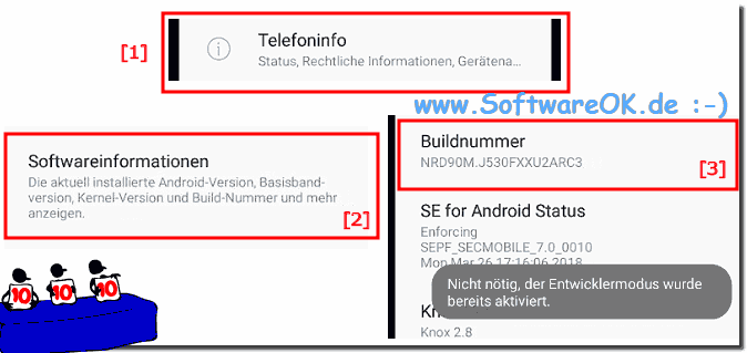 Entwicklermodus aktivieren Samsung-Galaxy Android!