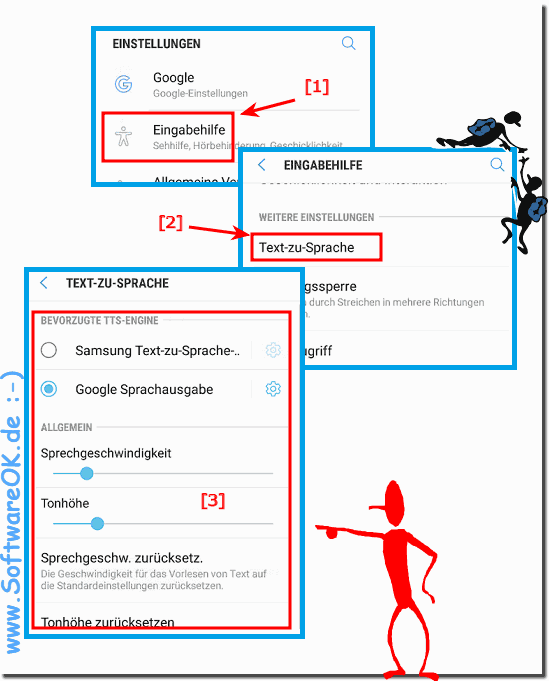 Samsung Handy Text zu Sprache Einstellungen!