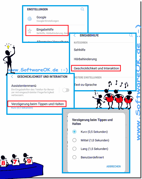 Verzgerung beim Tippen am Samsung Android Handy!