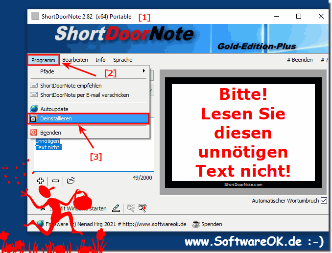 Entfernen Kurz-Notizen APP von einem Microsoft Windows 10, 8.1, ...!