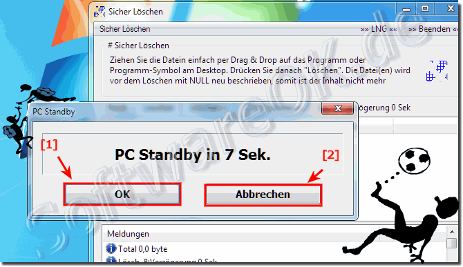 PC-Energiesparmodus Abbrechen oder sofort Einleiten!