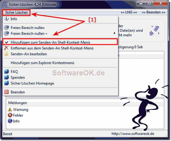 Sicher Lschen zum Explorer Kontextmen hinzufgen!