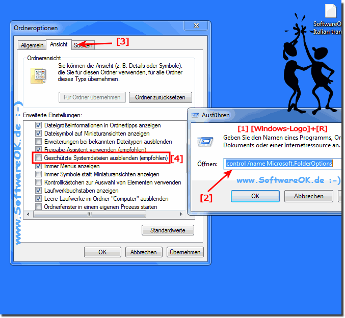 Die geschützten Systemdateien Windows 7!