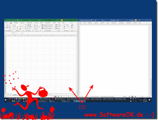 MS Excel Lnks und MS Word Rechts!