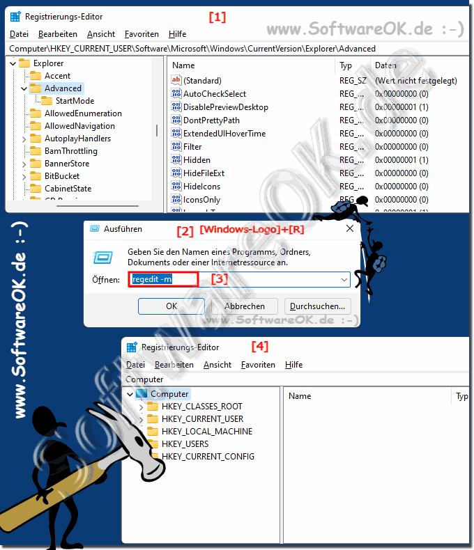 Mehrere Registry Editoren Fenster gleichzeitig ffnen!