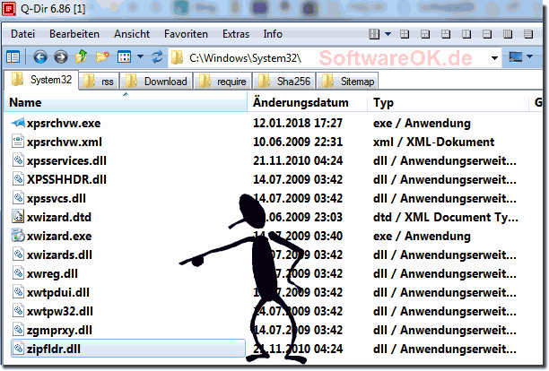 System im Datei Explorer Q-Dir!