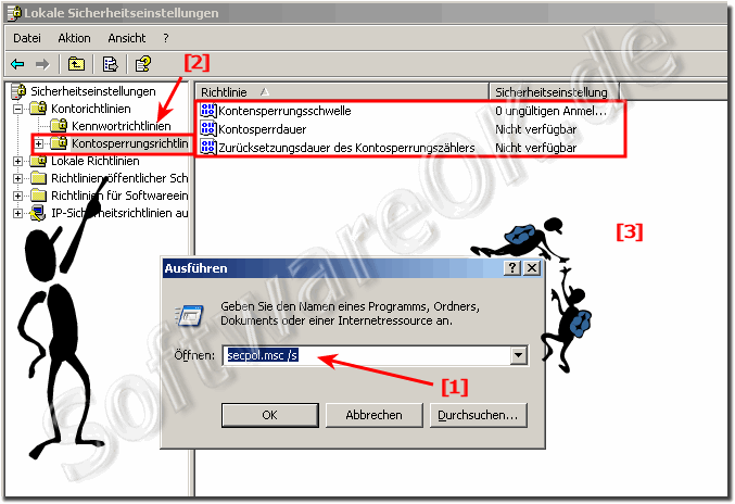 Windows Benutzerkonto Sperre Richtlinien!