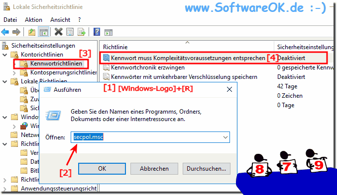 Windows Kennwort Lokale Sicherheitsrichtlinie!