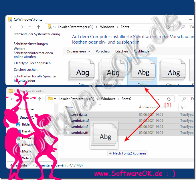Windows Schriftarten vor lschen, deinstallieren kopieren!