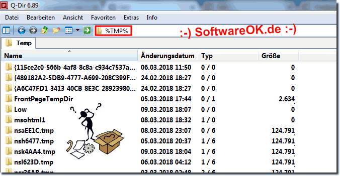 Windows Temp-Ordner Adressleiste!