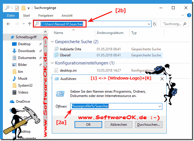 Wo ist das Verzeichnis mit den Suchergebnissen in Windows 10, 8.1, 7?   