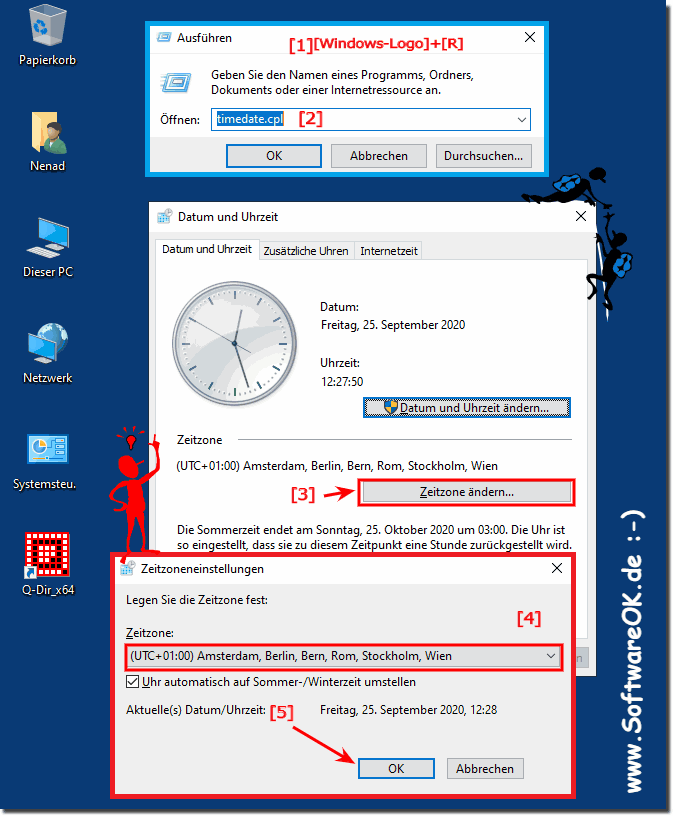 Zeitzonen Anpassung unter allen MS Windows und Server!