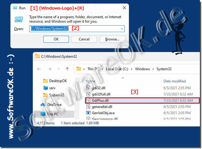 gdiplus.dll im System32 Ordner auf Windows 11, 10, ...!