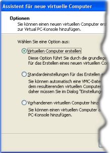 Einrichten eines virtuellen Computers