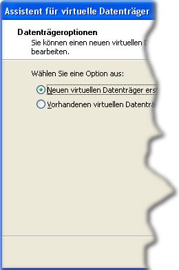 Neuen virtuellen Datentrger erstellen