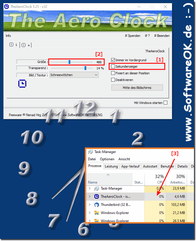 Die CPU Last bei der Desktop Uhr verringern!