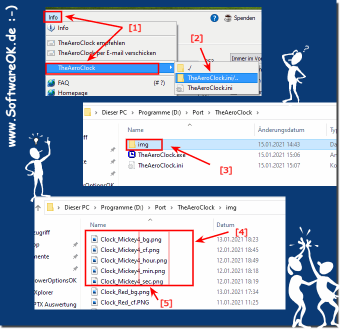 Eigene Texturen fr die Desktop UHR Ordner und Regel!