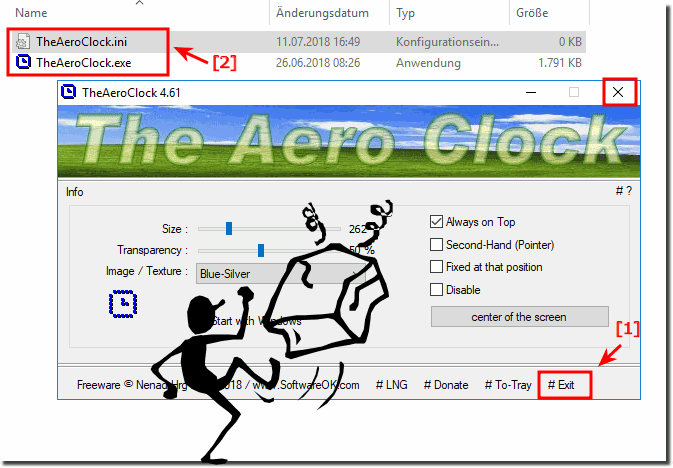 Uninstall The-Aero-Clock from Windows-10!