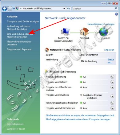 Netzwerk-und Freigabecenter