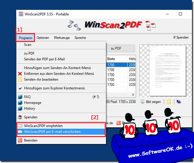 Das Windows Scan zu PDF Tool einfach Teilen und Kostenlos weitergeben!