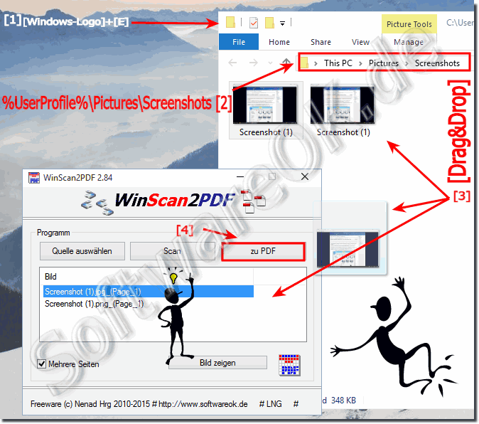 Eine PDF-Datei vom Bildschirm-Screenshot oder andere Bilder erstellen!