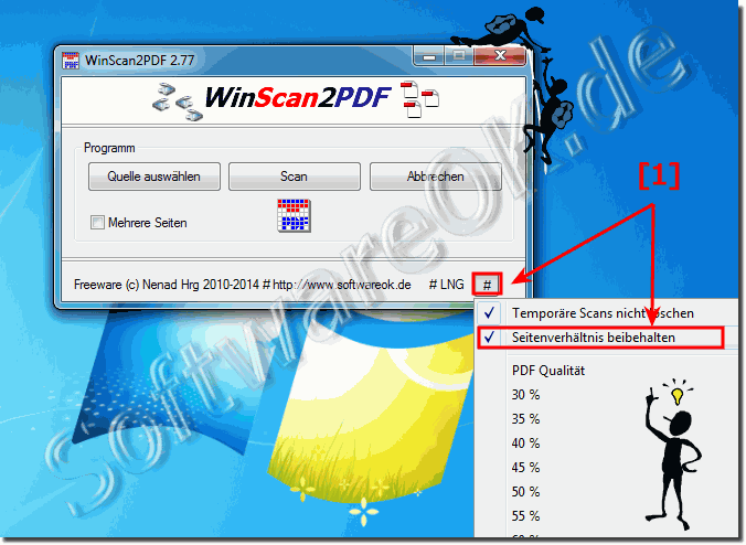 Seitenverhltnis beim scannen von PDF beibehalten!