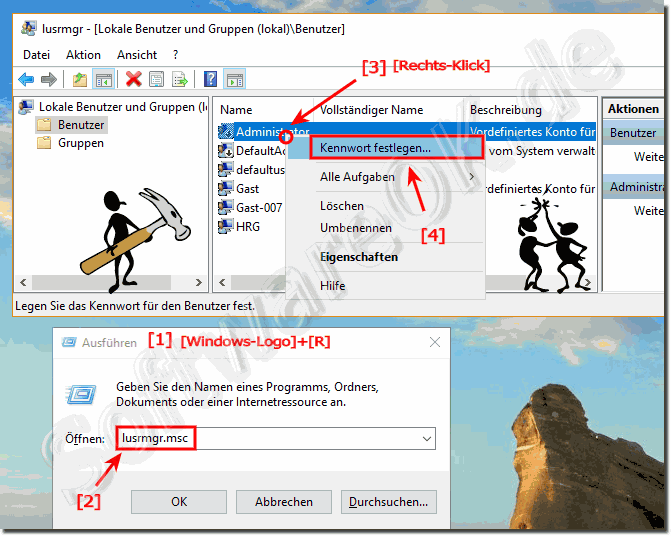 Administrator Kennwort in Windows 10 ndern!