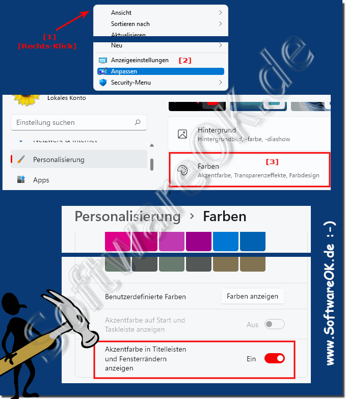 ndern der Fenster-Farben in Windows-11!