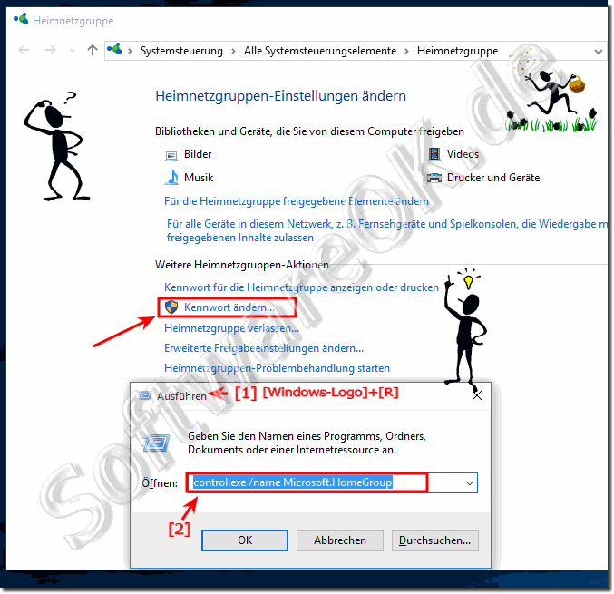 ndern des Heimnetzgruppe Kennworts in Windows-10!