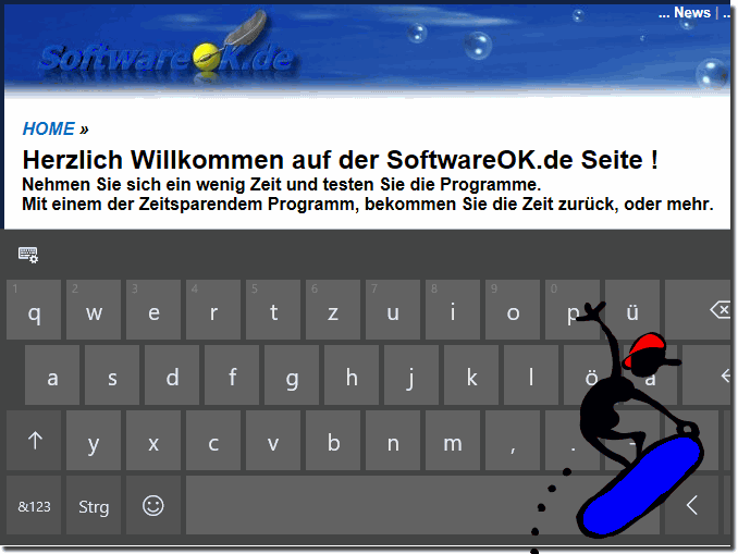 Aktivieren der Touch-Tastatur unter Windows 10!