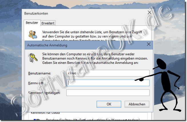 Anmelden ohne Passwort /Kennwort Win 10!