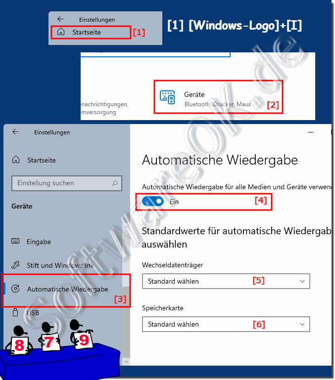 Autoplay-Einstellungen in Windows-10!